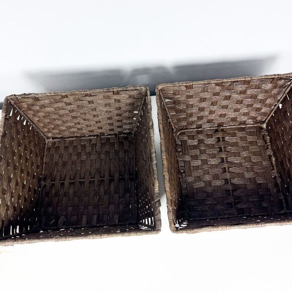 Harvest Home Collections Brown Baskets 10” By 10” NEW w/Tags - Picture 3 of 11